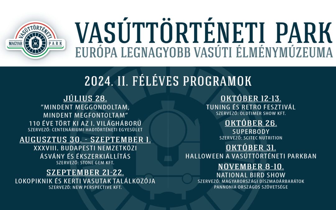 Events at the Hungarian Railway Museum 2024