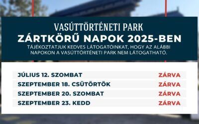 ZÁRTKÖRŰ NAPOK 2025-BEN